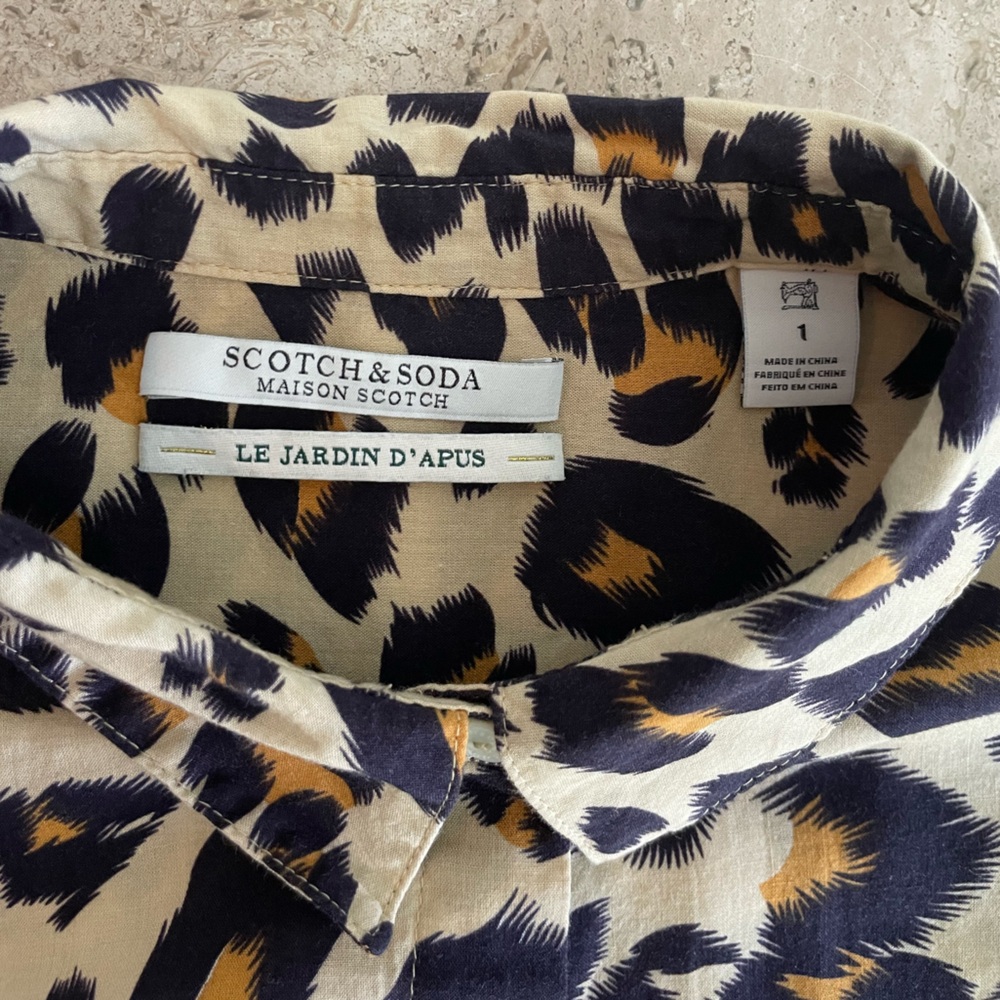 Scotch & Soda Cheetah Print Button Up Top - image 3